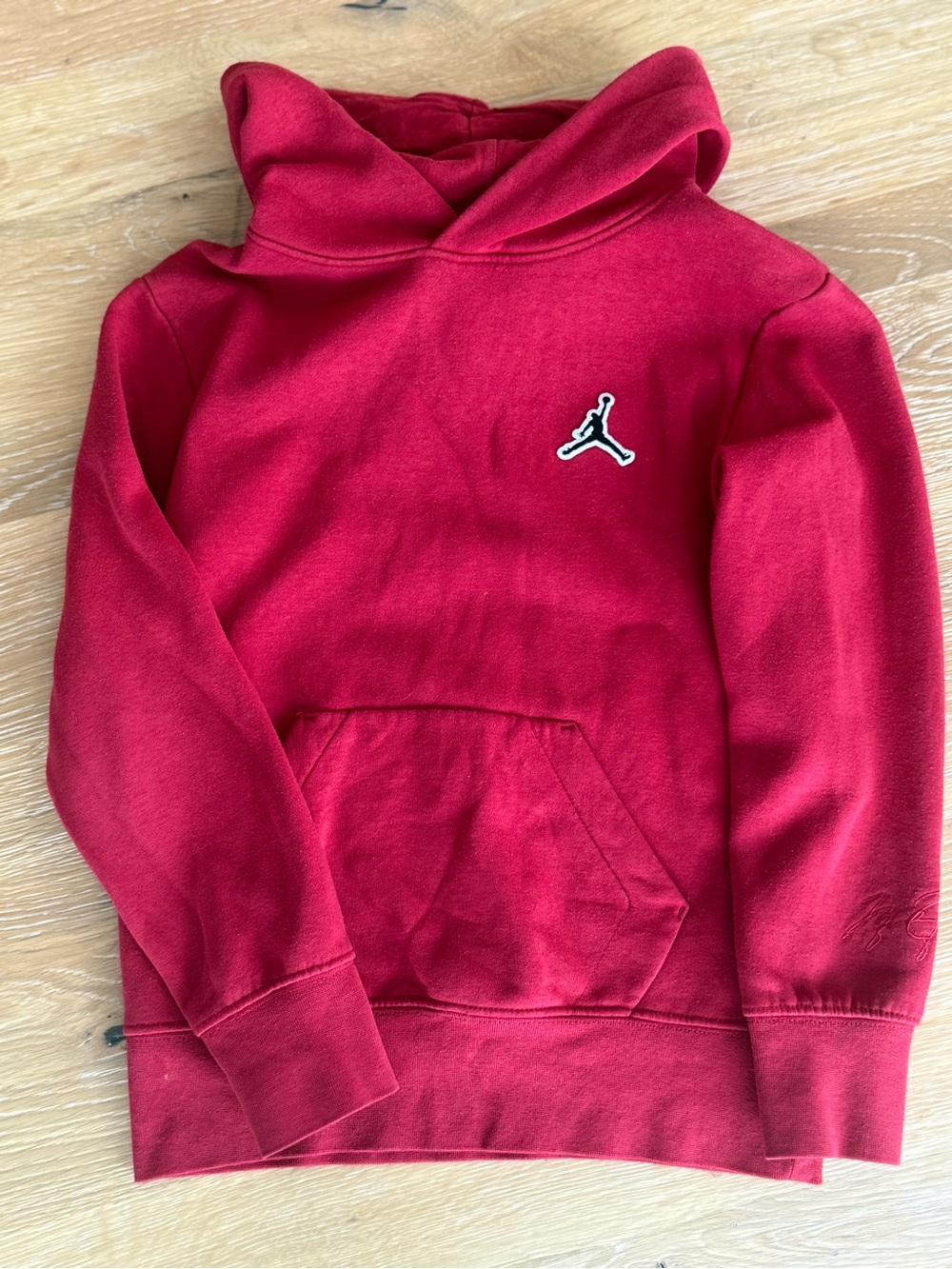 Nike Jordan Red Kids' Pullover Hoodie with Jumpman Patch